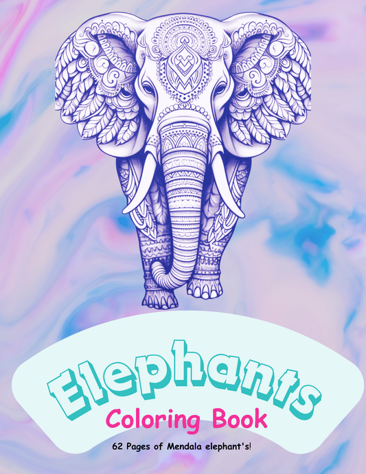 Elephant Mandala Coloring Book