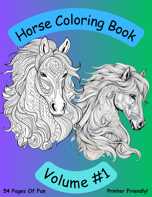Horse Coloring Book Vol #1