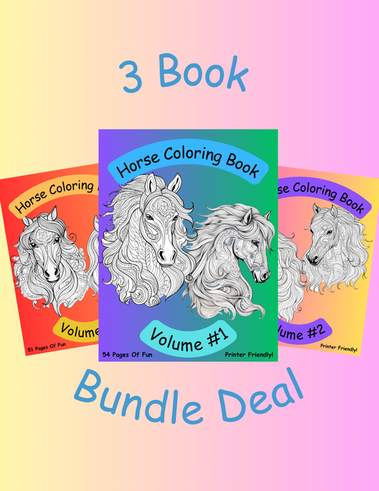 Horse Coloring Book Bundle Deal