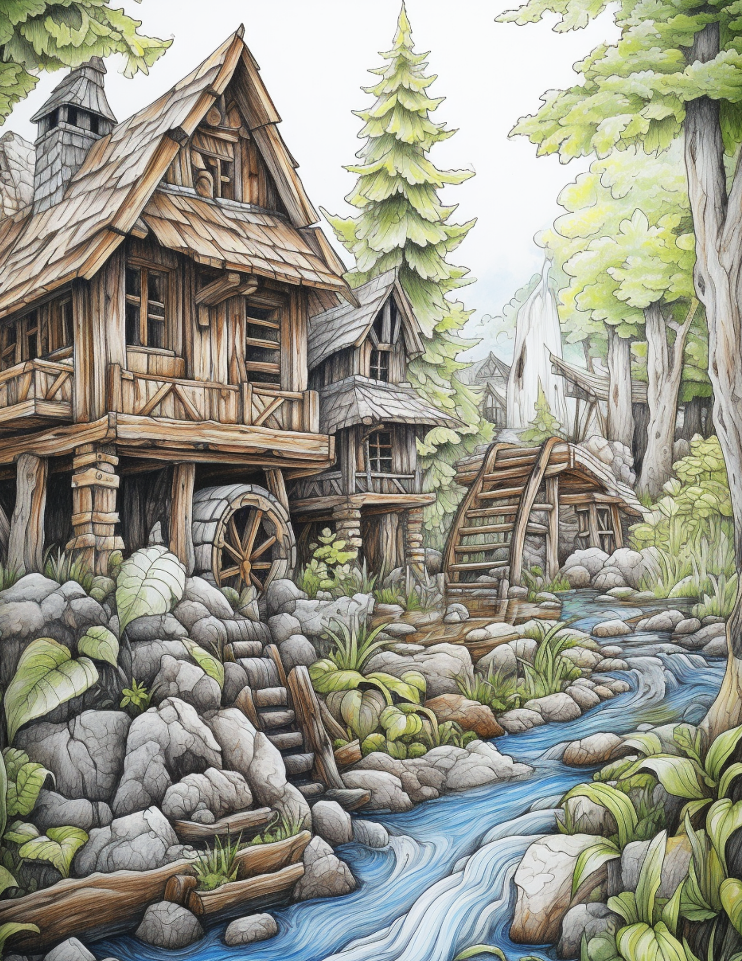Fairytale Villages Coloring Book