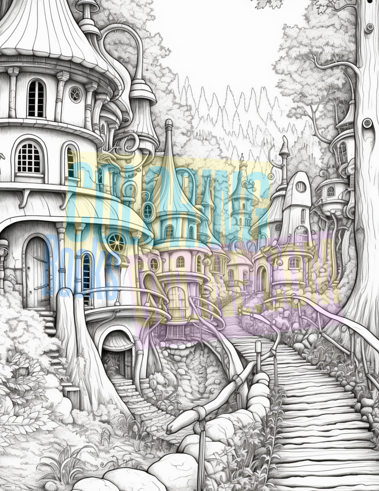 Fairytale Villages Coloring Book