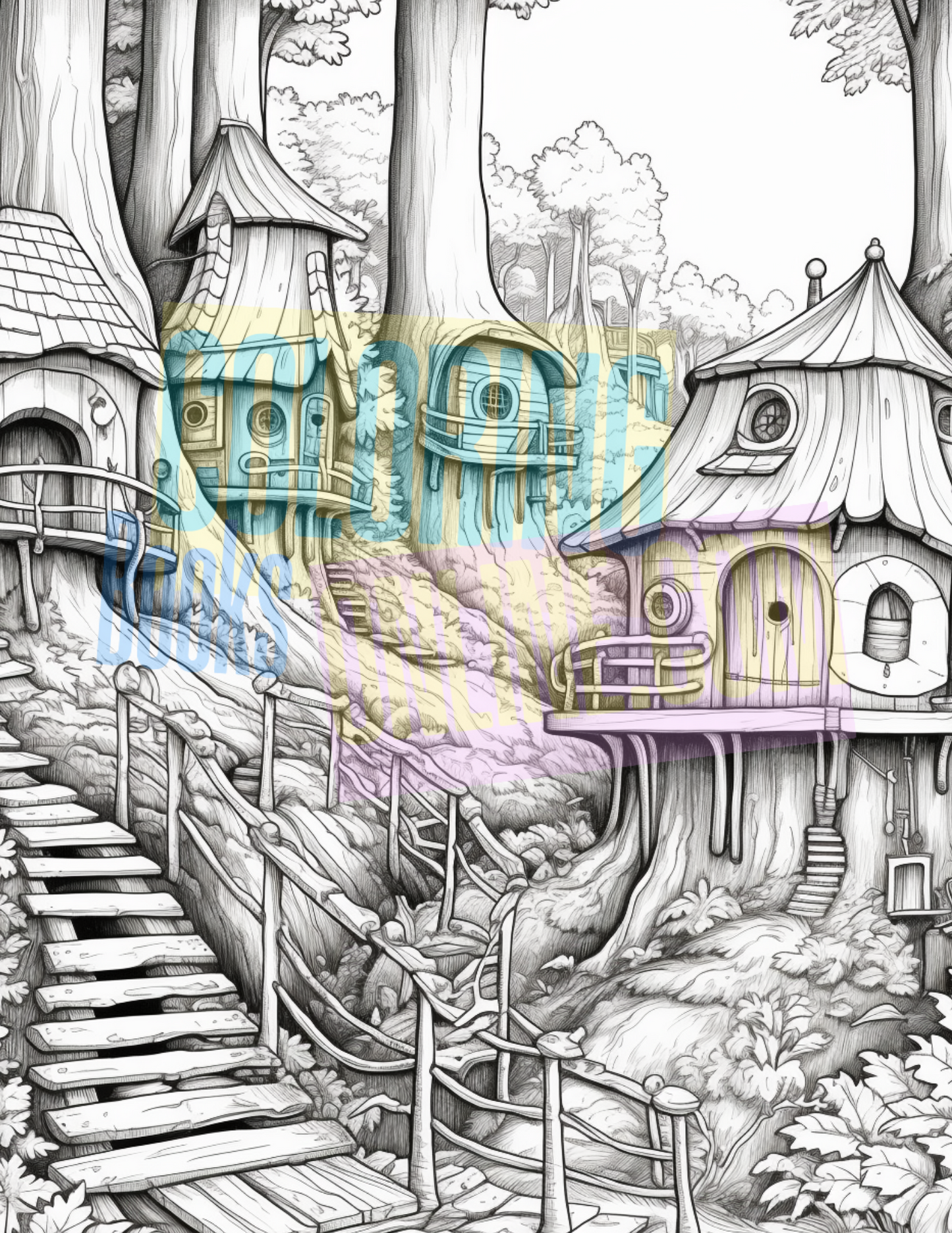 Fairytale Villages Coloring Book