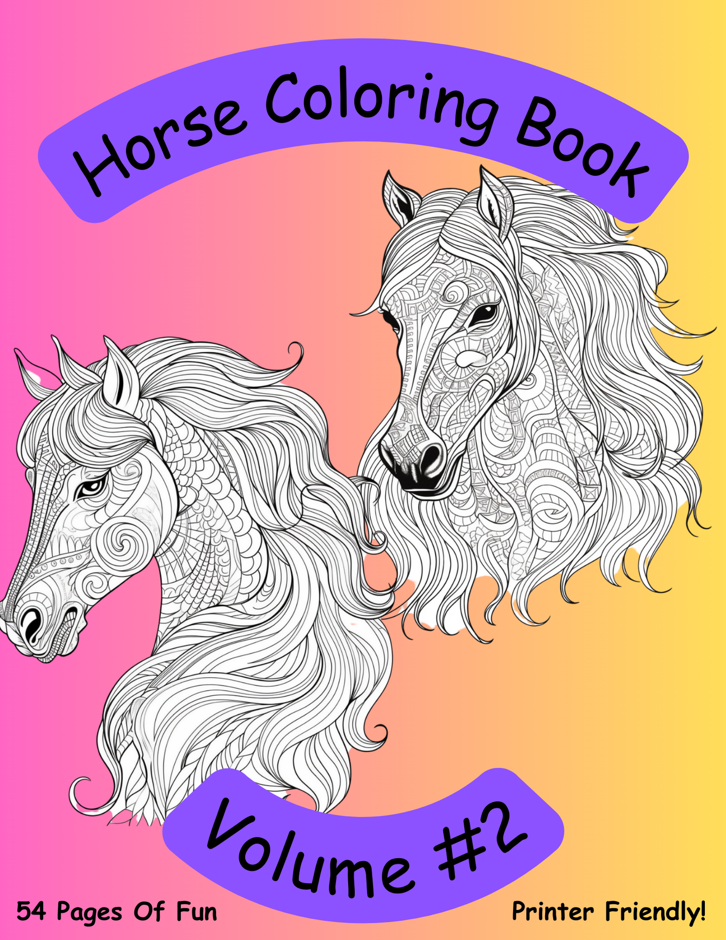 Horse Coloring Book Vol #2