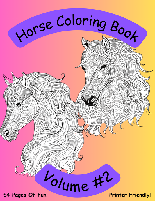 Horse Coloring Book Vol #2