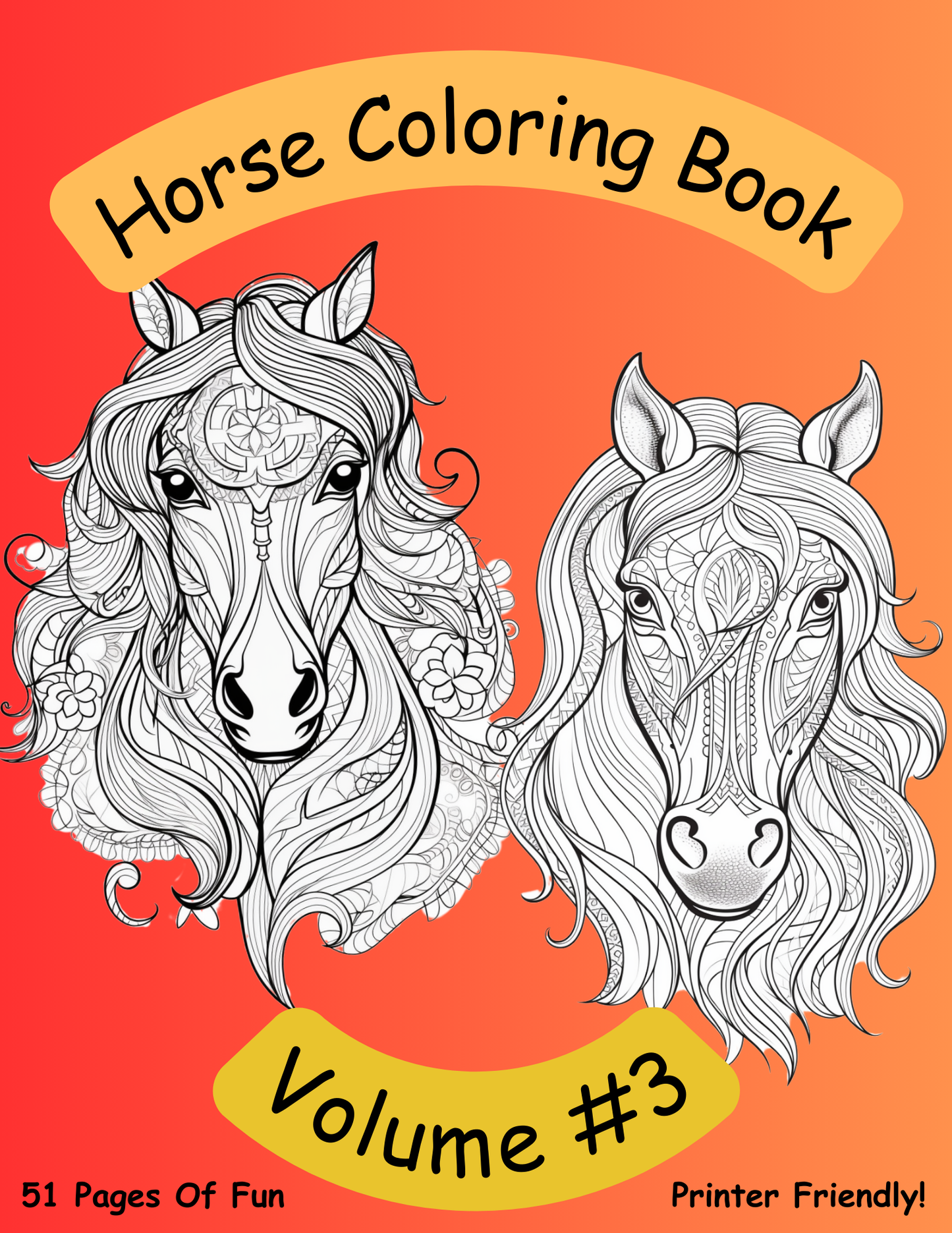 Horse Coloring Book Vol #3