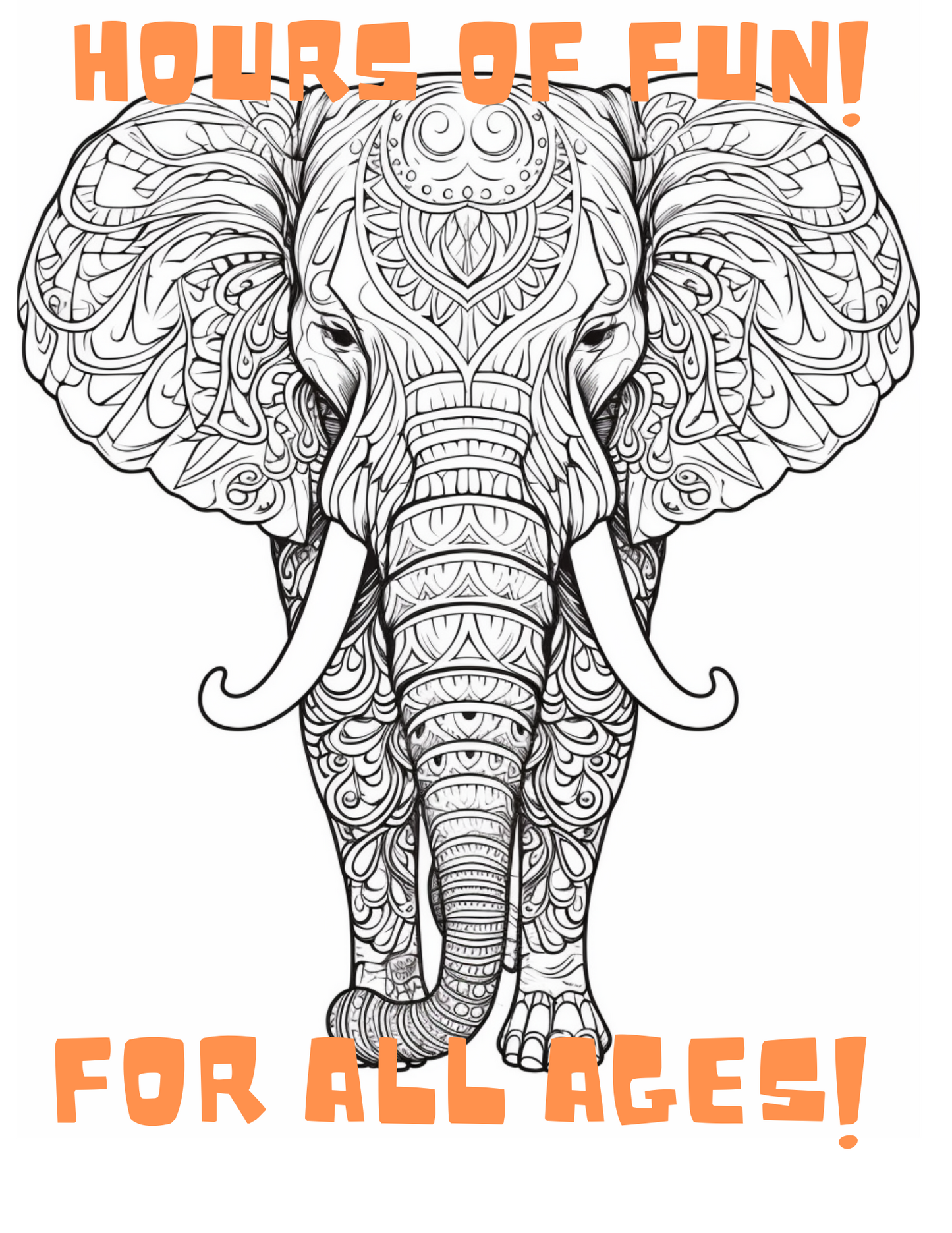 Elephant Mandala Coloring Book