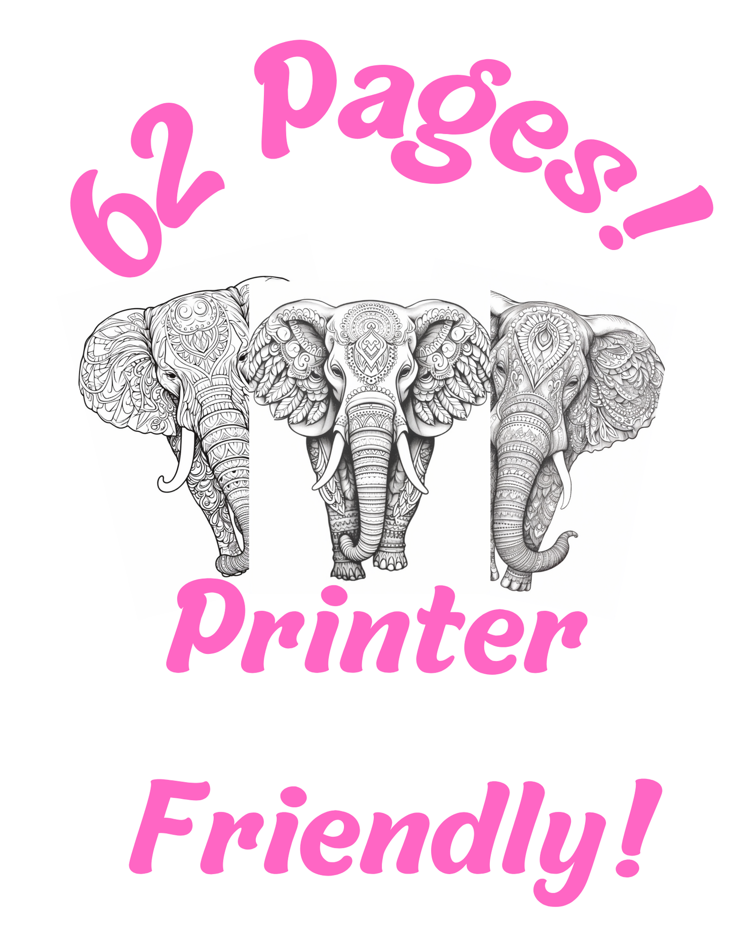 Elephant Mandala Coloring Book