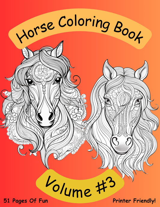 Horse Coloring Book Vol #3