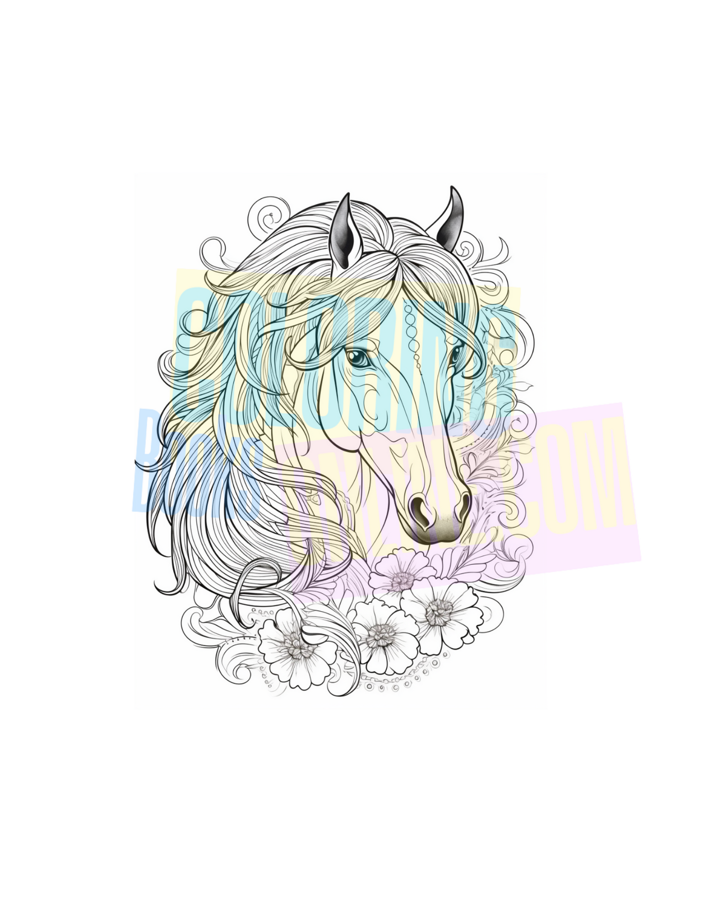 Horse Coloring Book Vol #1